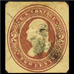 1884 US 2c Washington Stationary Cut (STM-1653)