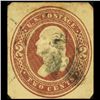 Image 1 : 1884 US 2c Washington Stationary Cut (STM-1653)