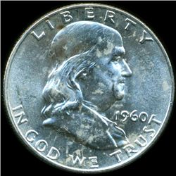 1960D Franklin Silver Half MS64/65 Underweight ERROR (COI-10492)