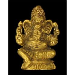Vintage Thai Bronze Ganesh Amulet (ANT-1243)