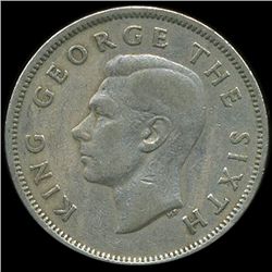 1950 New Zealand Florin XF (COI-10226)