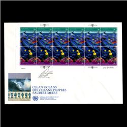 1992 UN NY 29c Rare Full Sheet 1st Day Cover (STM-2068)