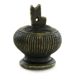 Antique Urn Shaped Brass Opium Weight 1800s (ANT-1962)