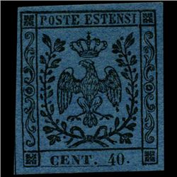 1852 Modena 40c Stamp MINT Hinged (STM-0987)