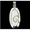 Image 1 : Sterling Shell Oval Pendant (JEW-1934)