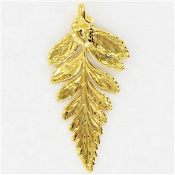 Gold Filled Fern Frond Pendant (JEW-3880)