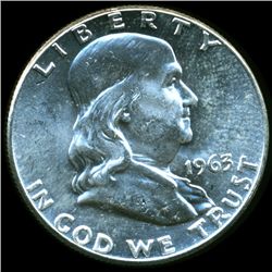 1963 Franklin Silver Half MS64 Full Bell Lines (COI-10543)