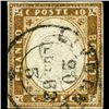Image 1 : 1855 RARE Italy Sardina 10c Stamp (STM-1115)