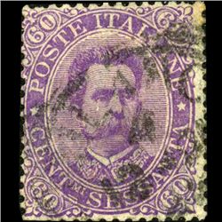 1889 RARE Italy 60c Stamp (STM-1236)