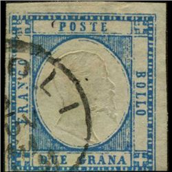 1861 RARE Italy Neapolitan 2g Stamp (STM-1159)