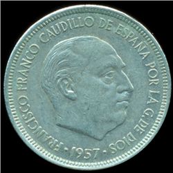 1974 Spain 5p ERROR XF+ (COI-10350)