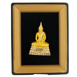 Gilded Framed Bronze Buddha Amulet (DEC-462)