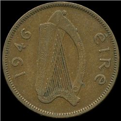 1946 Ireland 1/2p XF (COI-10154)