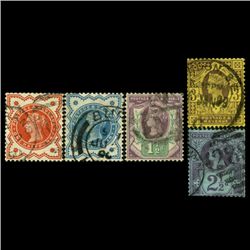 1887-1900 Britain Victoria Stamp Set 5pcs (STM-0779)