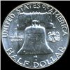 Image 2 : 1958 Franklin Silver Half MS64/65 Rare Reverse (COI-10439)