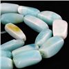 Image 2 : 130ct Peru Blue Opal Bead Strand (JEW-4217)