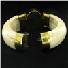 Image 3 : 690ct Bone & Ruby Zosite Bangle Bracelet (JEW-3848)