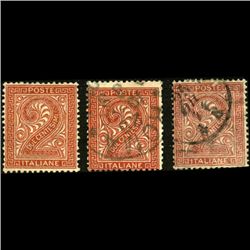 1863 RARE Italy 2c Stamps 3pcs (STM-1196)