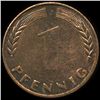 Image 2 : 1950J Germany 1pf AU+ ERROR (COI-9964)