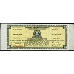 U.S. Postal Savings System Specimen.