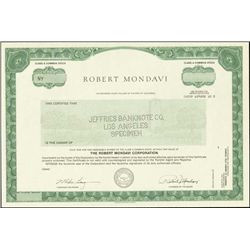 California. Robert Mondavi.