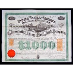 GA. Bruns. & Albany RR Bond W/ RN-P5 & RN-W2 IR's
