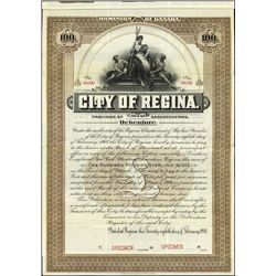 Canada. City of Regina Bond