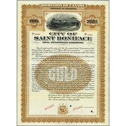 Canada. City of Saint Boniface Bond