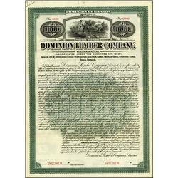 Canada. Dominion Lumber Co. Ltd. Bond