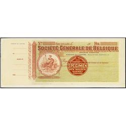 Belgium. Societe Generale De Belgique.