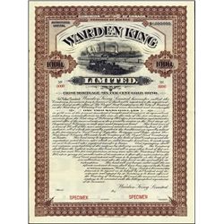 Canada. Warden King Ltd. Bond