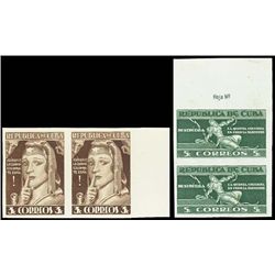 Cuba. 1943 5th Column Issue TC Prf Pairs