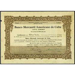 Cuba. Banco Mercantil Americano de Cuba