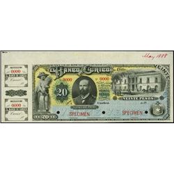 Chile. El Banco de Curico Specimen Banknote