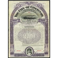 Ohio. The City of Cincinnati Bond.