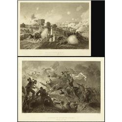 U.S. Civil War Battle Scenes Engravings.
