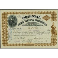 Nevada. Oriental Gold Mining Company.