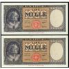 Image 1 : Italy. Bank of Italy Banknote Pair.