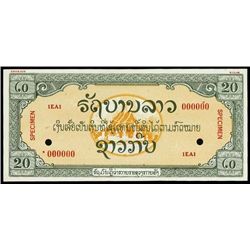 Laos. Lao Specimen Essay Banknote.