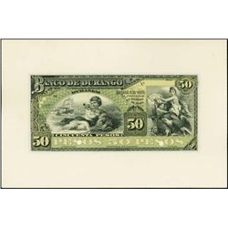 Mexico. El Banco Durango Proofs.