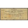 Image 1 : Mexico. Banco Minero - B. De Laguna Issued Bankno