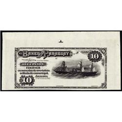 Paraguay. El Banco Del Paraguay Proof.