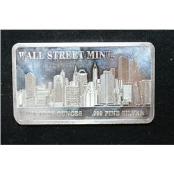 Wall Street Mint Silver Ingot; .999 Fine Silver 10 Oz.