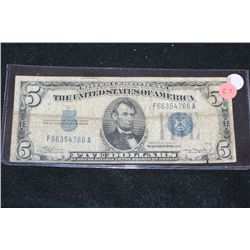 1934-A US Silver Certificate $5; Blue Seal