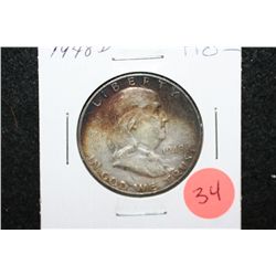 1948-D Ben Franklin Half Dollar