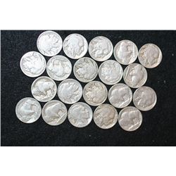 Buffalo Nickel; Various Dates & Conditions; Lot of 20