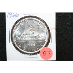 1966 Canada "Canoe" $1 Foreign Coin