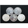 Image 1 : Silver Morgan & Peace $1; Various Dates & Conditions; Lot of 5