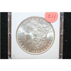1886 Silver Morgan $1; MCPCG Graded MS60