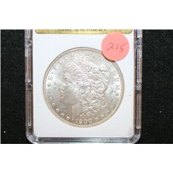 1900 Silver Morgan $1; MCPCG Graded MS61